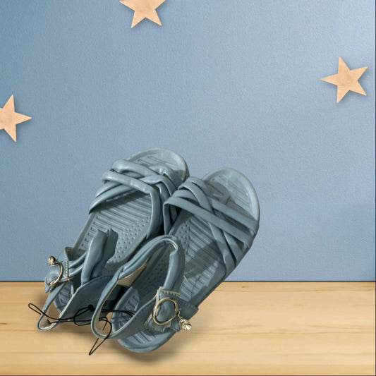 Blue Stride Multi-Stripe Slippers